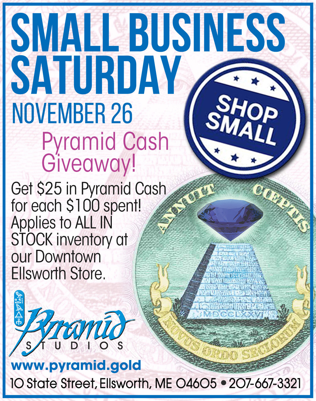 Small Business Saturday Sale - November 26
