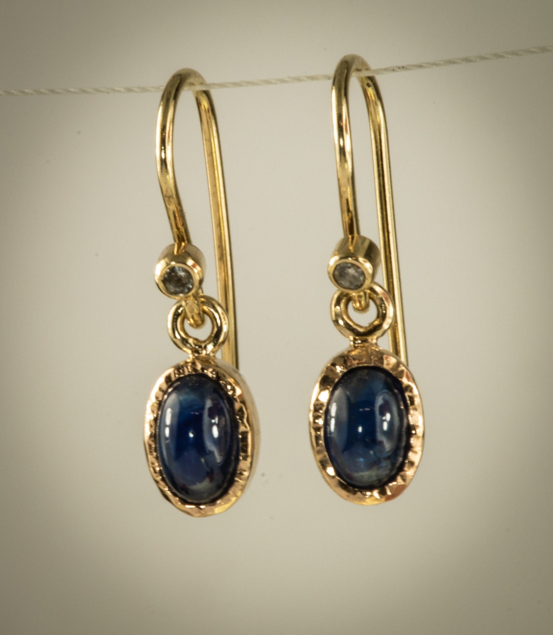 Sapphire Cabochon Earrings