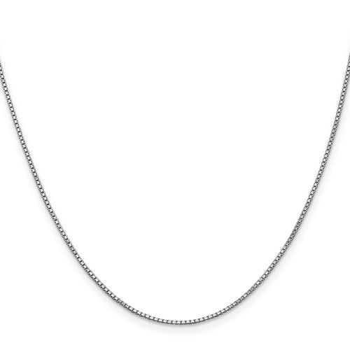 Leslie's 10K White Gold 1.00mm Box Chain with Lobster Clasp Chain