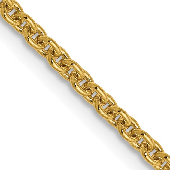 Leslies 14kt Yellow Gold 1.95mm Round Cable Chain