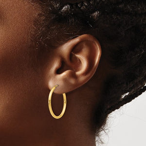 Leslie's 14k Polished Round Endless 2mm Hoop Earrings