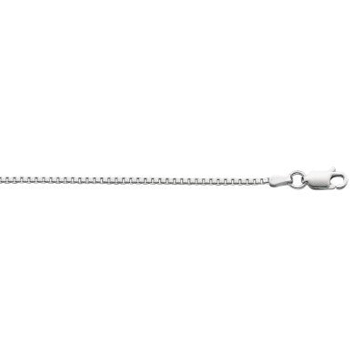 Sterling Silver 1.5mm Diamond Cut Box Chain with Lobster Clasp