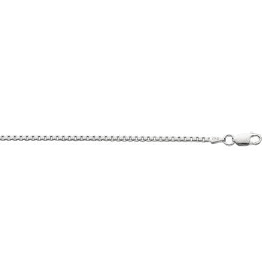 Sterling Silver 1.8mm Diamond Cut Box Chain with Lobster Clasp
