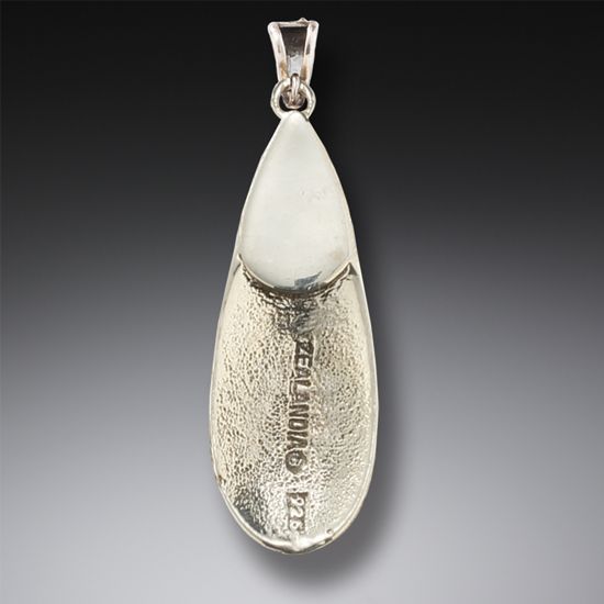 Home Fossilized Mammoth Ivory Spiral Pendant - Teardrop Spiral Pendant