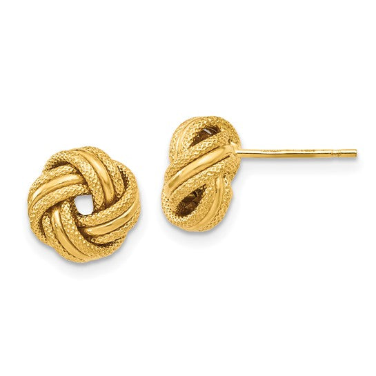 Leslie's 10K Knot Polished D/C Post Earrings
