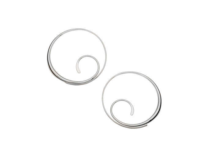 Ed Levin Scrolling Hoop Earring