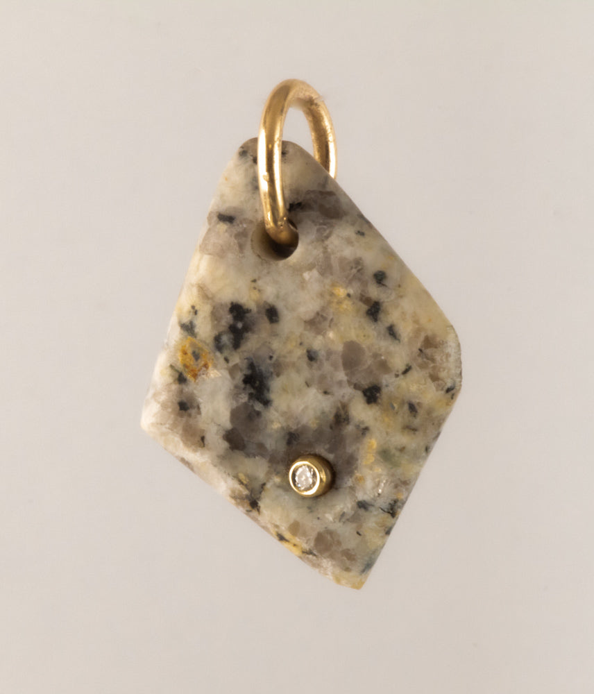 Maine Granite & Diamond Pendant