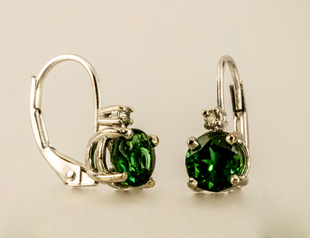 Tourmaline & Diamond Earrings