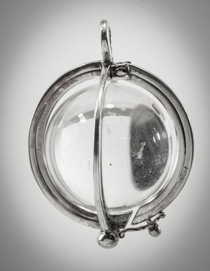 Quartz Crystal Ball Sterling Pendant