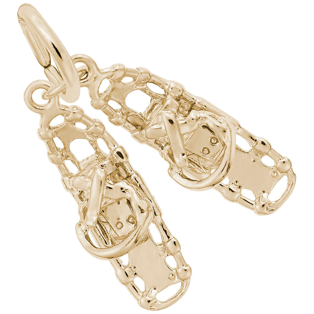 10kt Yellow Snowshoes Charm #2324