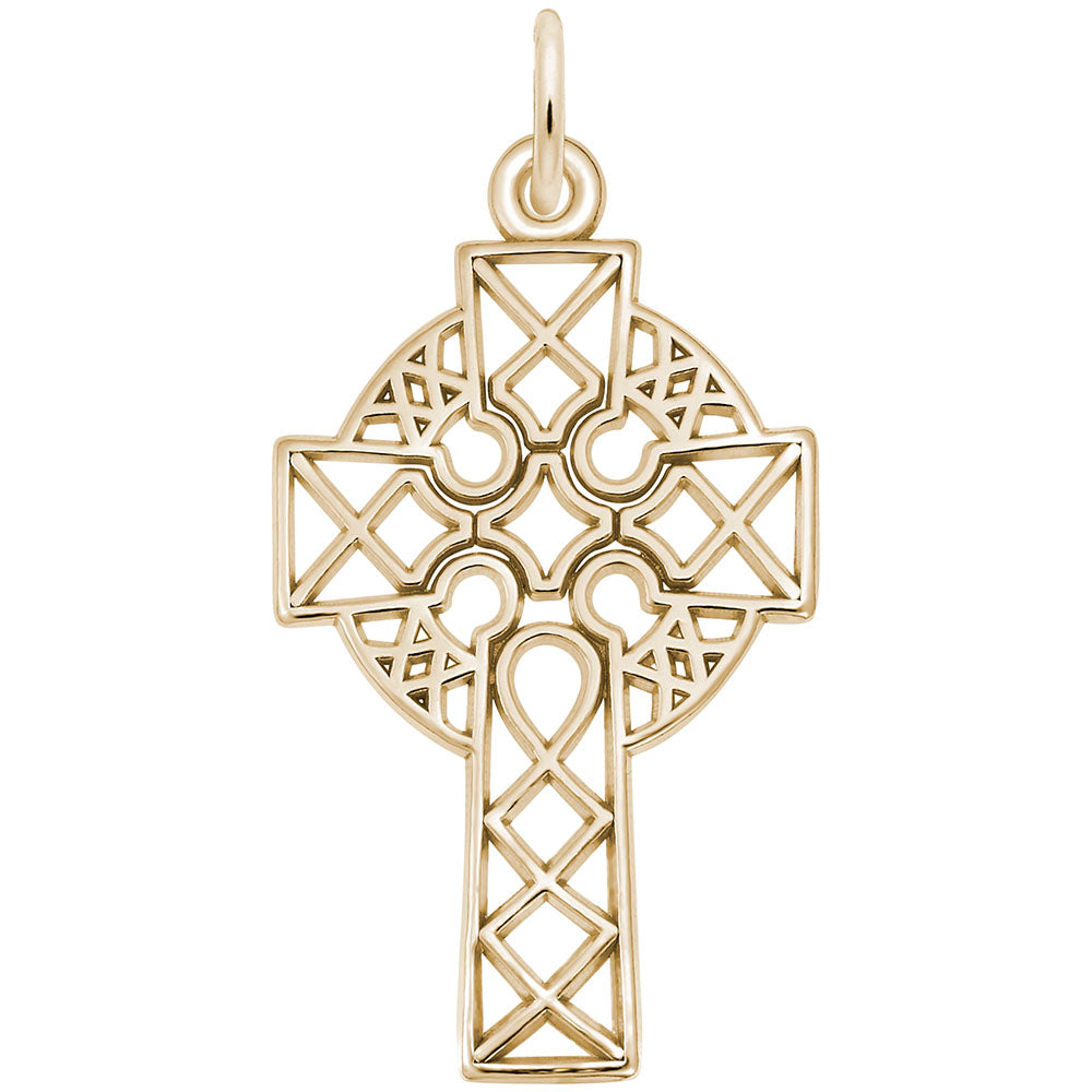 10kt Yellow Gold Celtic Cross Charm #2364
