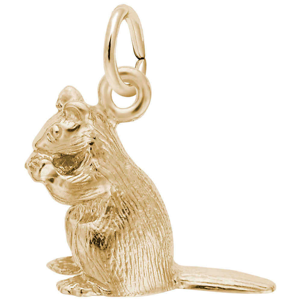 10kt Yellow Gold Chipmunk Charm #2389