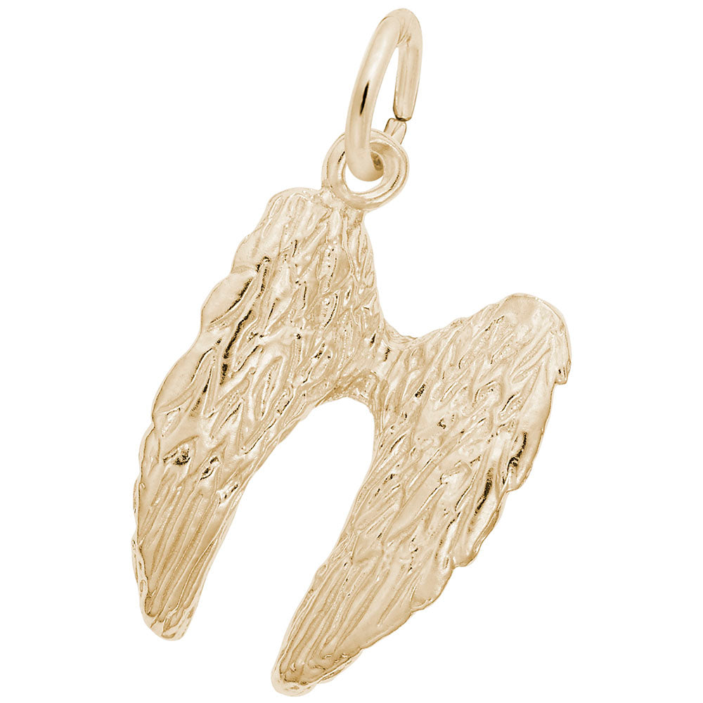 10kt Gold Angel Wings Charm #2750