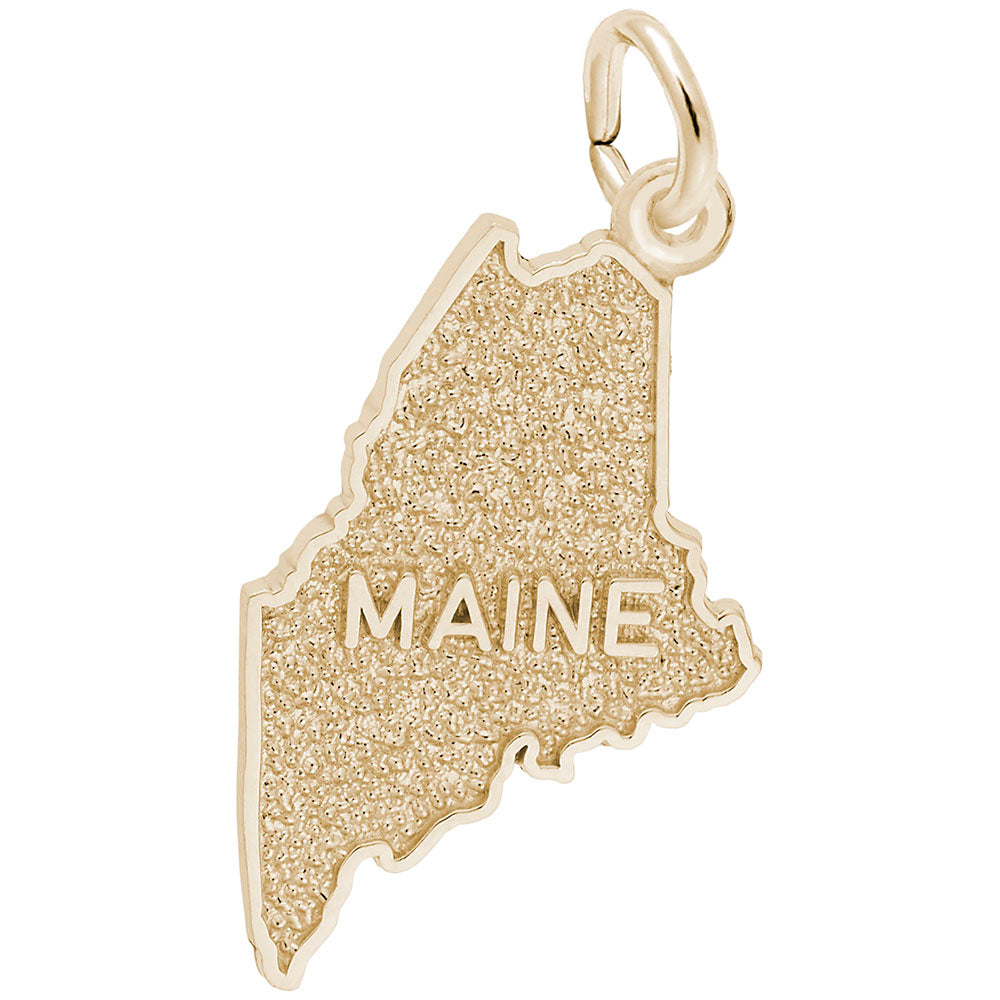 10kt Yellow Gold Maine Charm #3296
