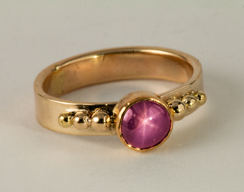 Star Ruby Gold Ring