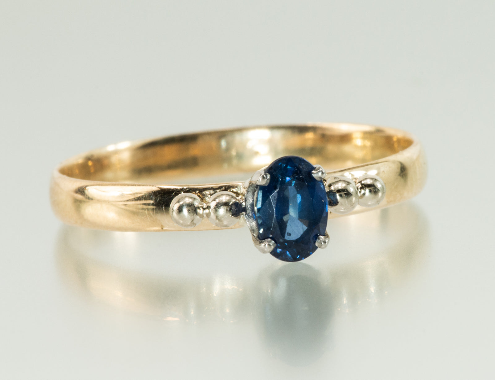 Sapphire Gold With Platinum Ring