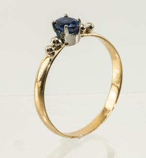 Sapphire Gold With Platinum Ring