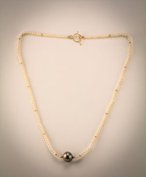 Cook Island & Freshwater Pearl Gold Necklace