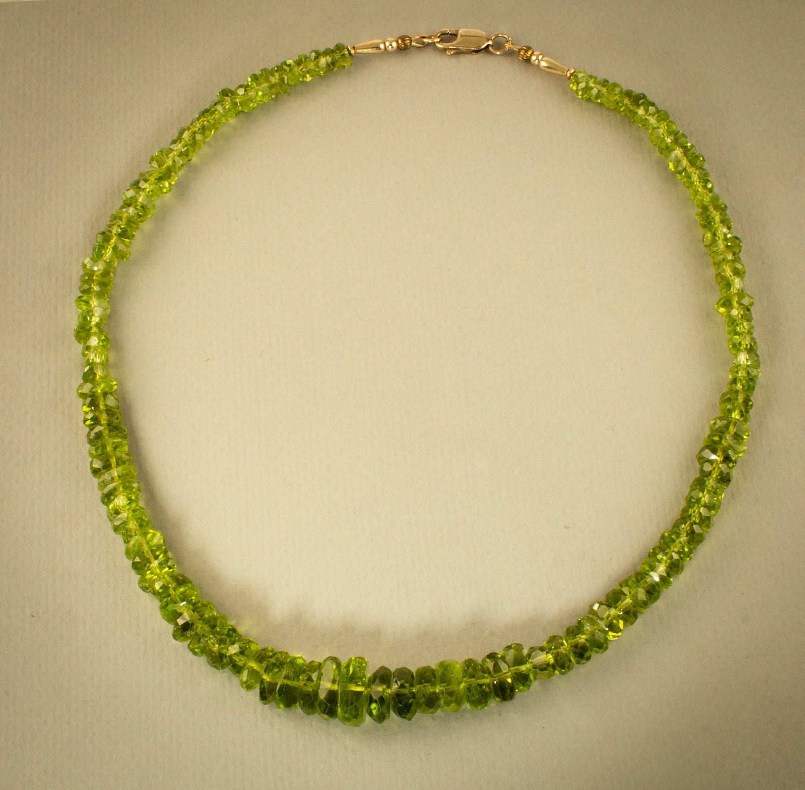 Faceted Peridot Necklace