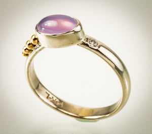 Holly Purple Agate White Gold Ring