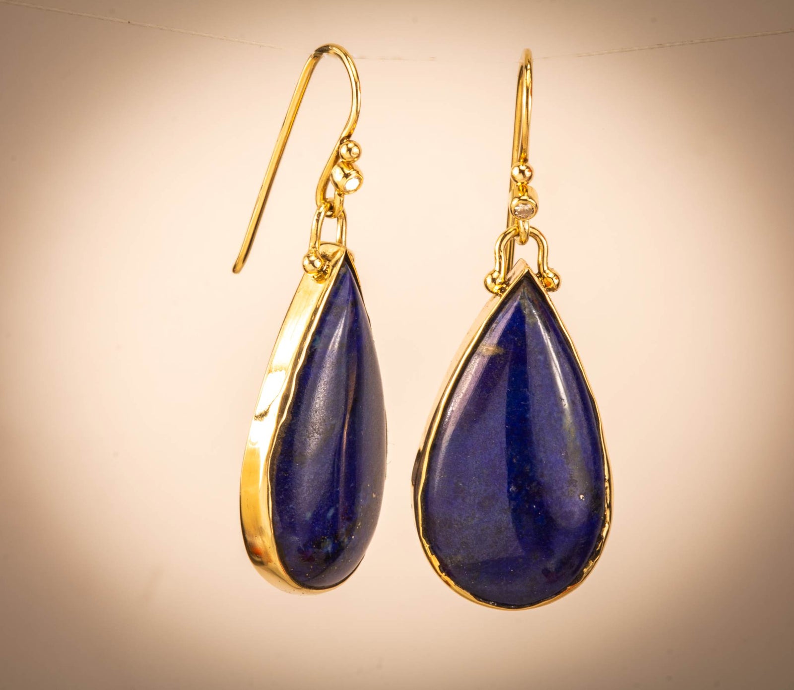 Lapis & Diamond Earring