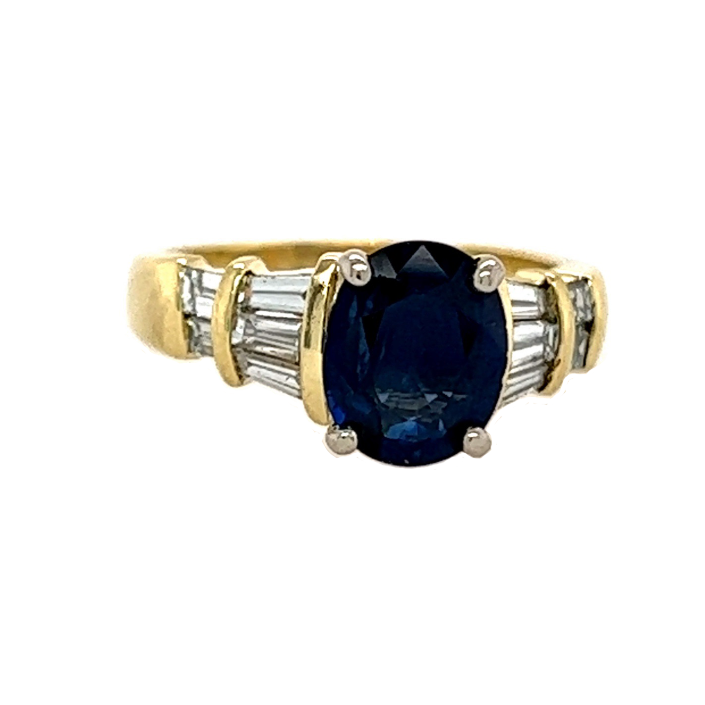 Sapphire and Diamond 18kt Gold Ring