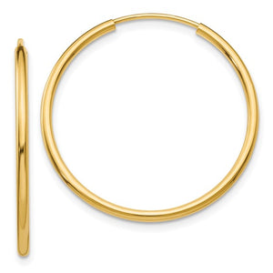 Leslie's 10k Yellow Gold Endless Hoop Earrings 1.5mm