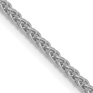 Leslies 14kt White Gold 1.65mm Wheat Chain