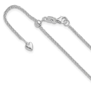 Leslie's 14kt White Gold Adjustable Wheat Chains - Various Widths / Up to 22" Long