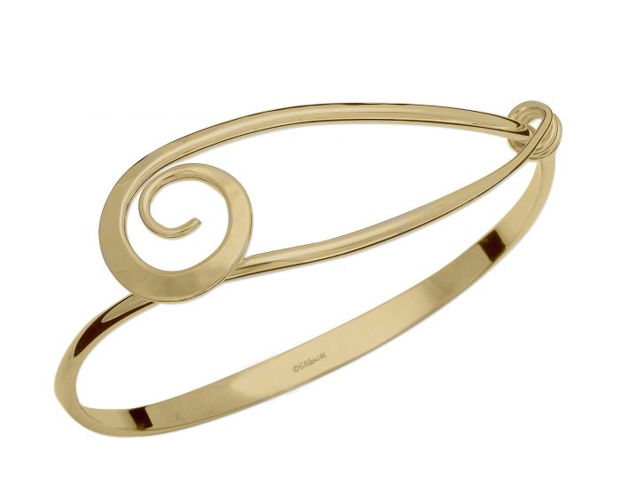 Ed Levin 14kt Gold Swirl Bracelet