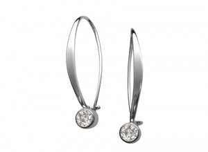 Ed Levin Sterling Silver Sway Gemstone Earrings