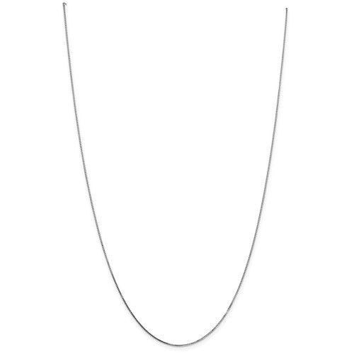 Leslie's 14kt White Gold .8mm Box with Lobster Clasp Chain with Lobster Clasp