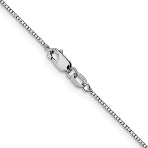 Leslie's 14kt White Gold .8mm Box with Lobster Clasp Chain with Lobster Clasp