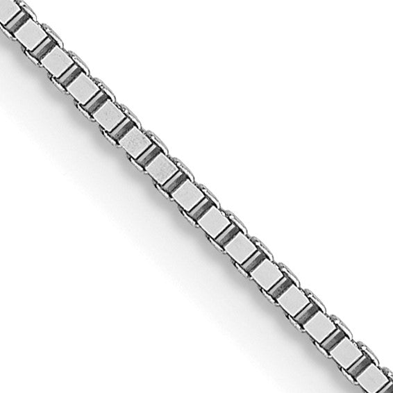 Leslie's 14kt White Gold .8mm Box with Lobster Clasp Chain with Lobster Clasp