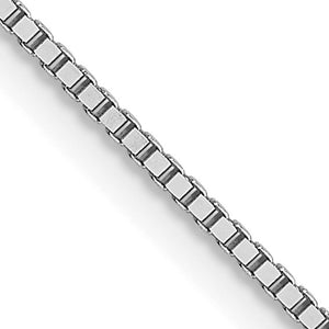 Leslie's 14kt White Gold .8mm Box with Lobster Clasp Chain with Lobster Clasp