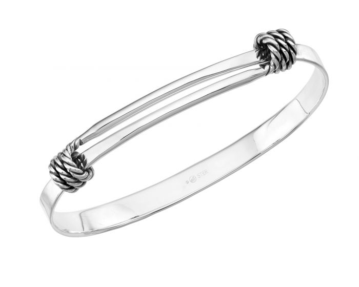 Ed Levin Knot-ical Signature Sterling Silver Bracelet