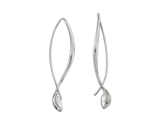 Ed Levin Be-Leaf Sterling Silver Drop Earrings