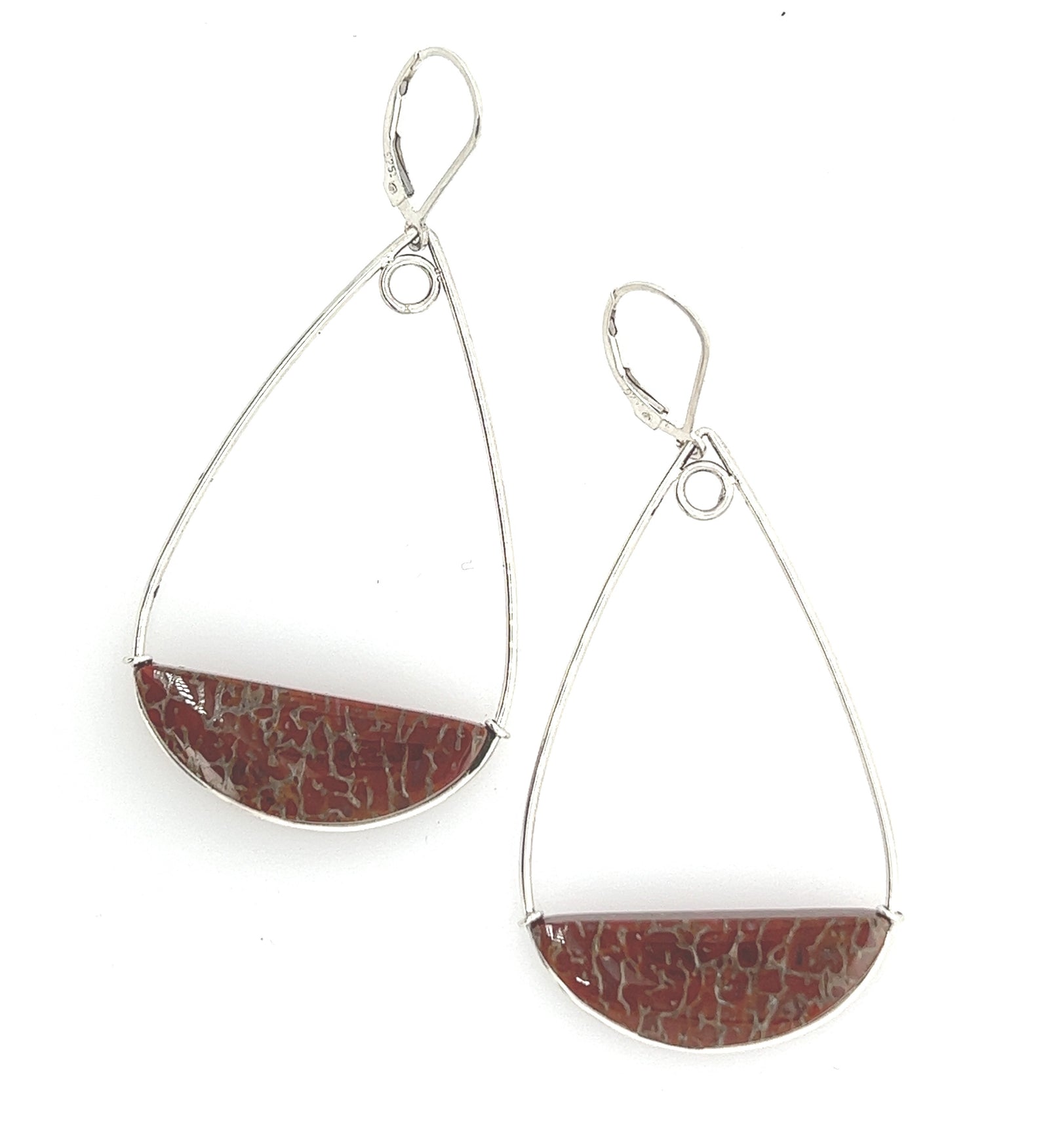 Fossilized Dinosaur Bone Earrings