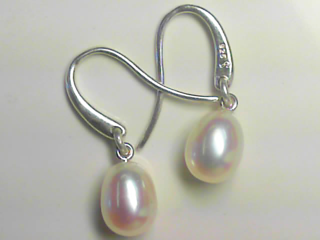 Freshwater Pearl Drop Sterling Silver Earrings