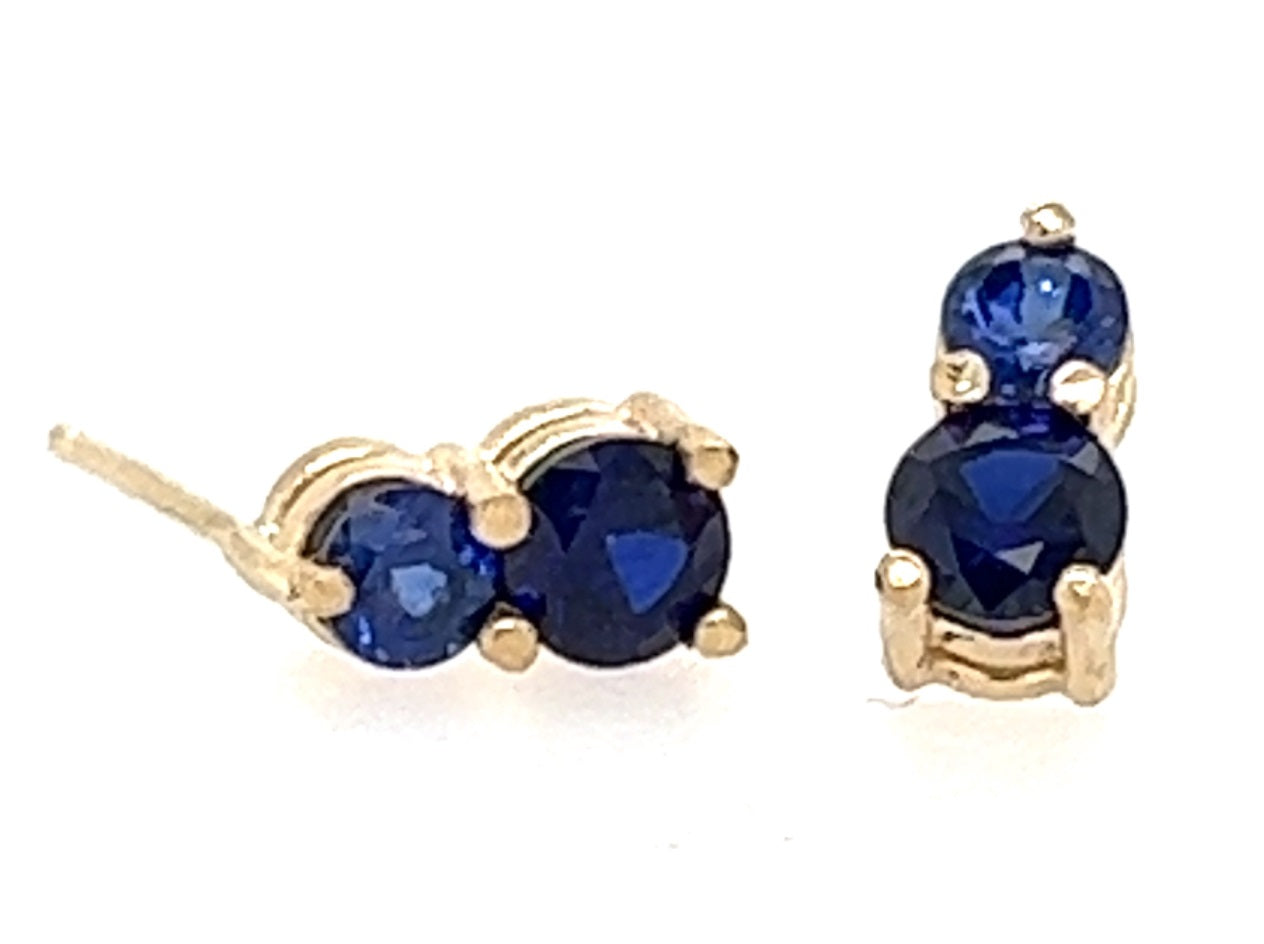 Lab Sapphire 14kt Earring