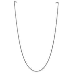 Leslies 14kt White Gold 2.1mm Wheat Chain