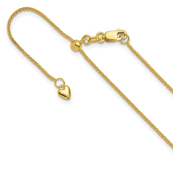 Leslie's 14kt Gold Adjustable Wheat Chains - Various Widths / Up to 26" Long