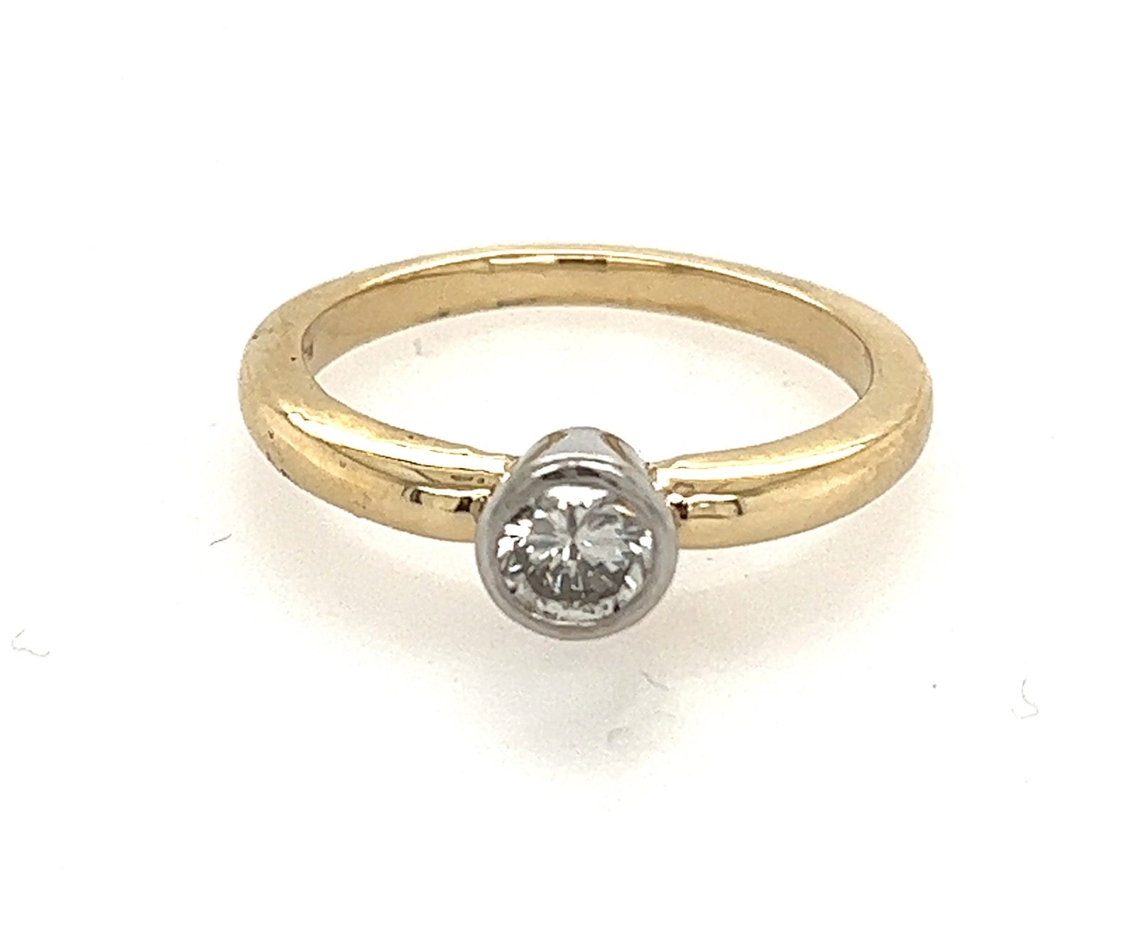 .56ct Diamond 14kt With Platinum Bezel Solitaire