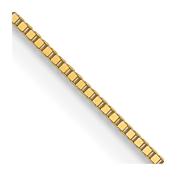 Leslie's 14kt Yellow Gold .5mm Baby Box with Lobster Clasp