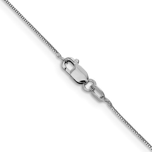 Leslie's 14kt White Gold Baby Box Chain with Lobster Clasp