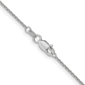 Leslies 14kt White Gold 1.1mm Round Cable Chain