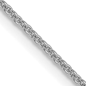 Leslies 14kt White Gold 1.1mm Round Cable Chain