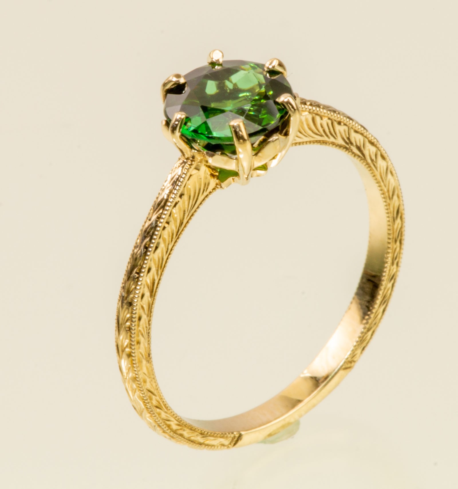 Green Tourmaline 14kt Ring