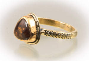Fire Agate Gold Ring