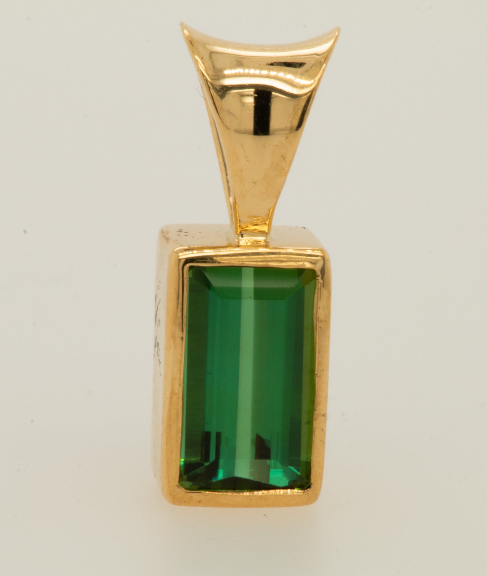 18kt Gold Tourmaline Pendant